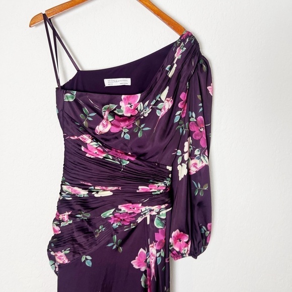 Mac Duggal Floral One-Shoulder Gown - Picture 3 of 10